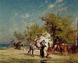 Henri Emilien Rousseau Preparing for the Hunt painting